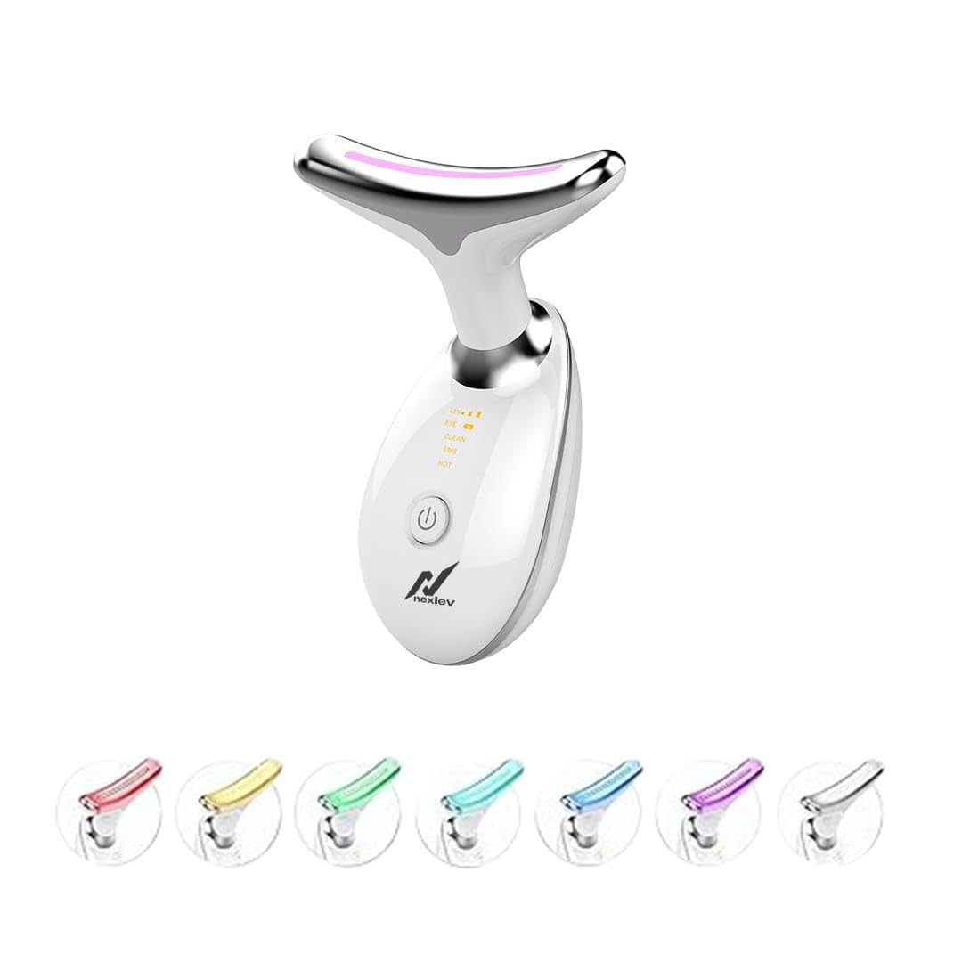 Nexlev Skin Lift Device (LE-04) | 7 Color LED | Face & Neck Skin Lifting| 3 Massage Modes