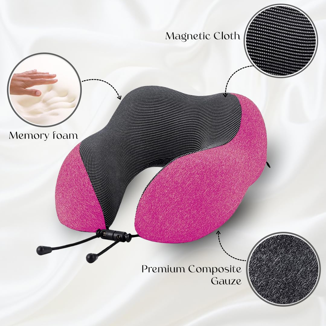 Premium Memory Foam Neck Pillow | NP-05 (Pink)