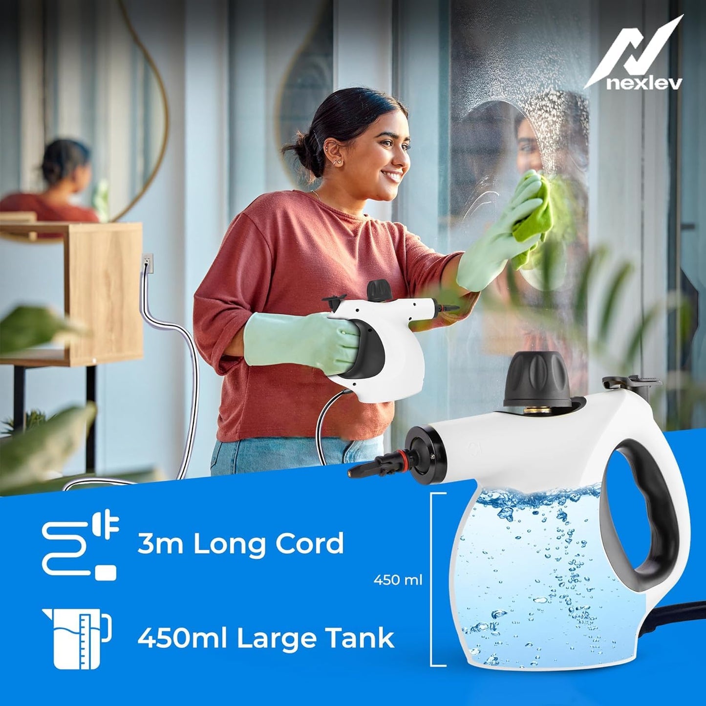 NexLev Shine Steam Cleaner