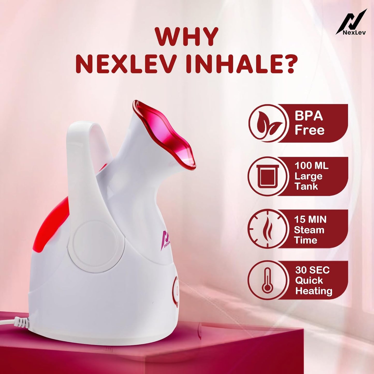 Nexlev Facial Steamer | Nano Ionic Steam Technology (FS-01)