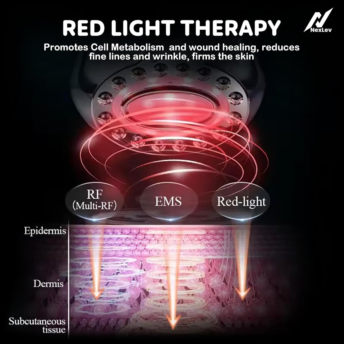 Nexlev Facial Device | Red & Blue Light Therapy LE-01