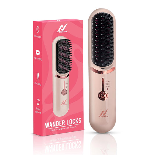 Nexlev Cordless Hair Straightener Brush | HSB-04